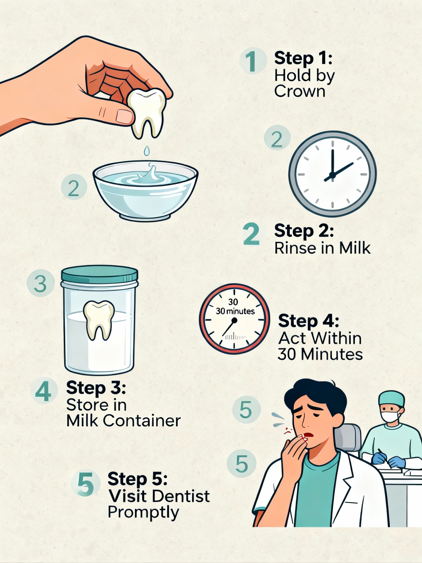 Emergency Steps for Knocked Out Tooth