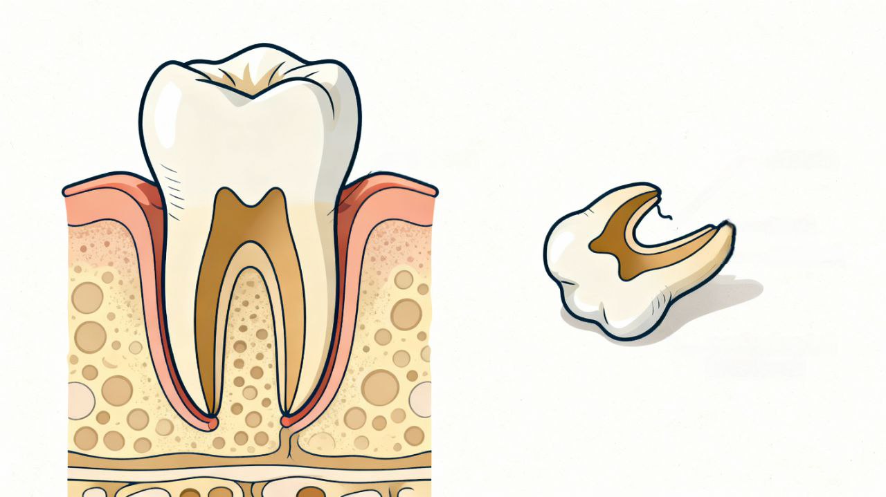Tooth Avulsion Diagram - Complete Tooth Displacement